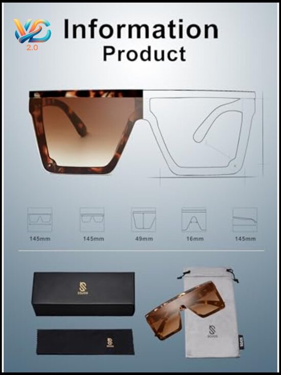Square Thick Frame Flat Top Mirrored Goggle Sunnies UV400 Protection Trendy